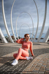 Pink High waist Full Length Leggings