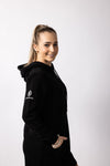 Black Luxe Organic Cotton Hoodie Dress