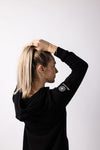Black Luxe Organic Cotton Hoodie Dress