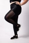 Black Mesh Detailed Leggings