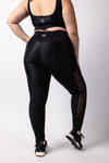 Black Mesh Detailed Leggings