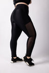 Black Mesh Detailed Leggings
