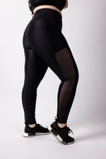 Black Mesh Detailed Leggings
