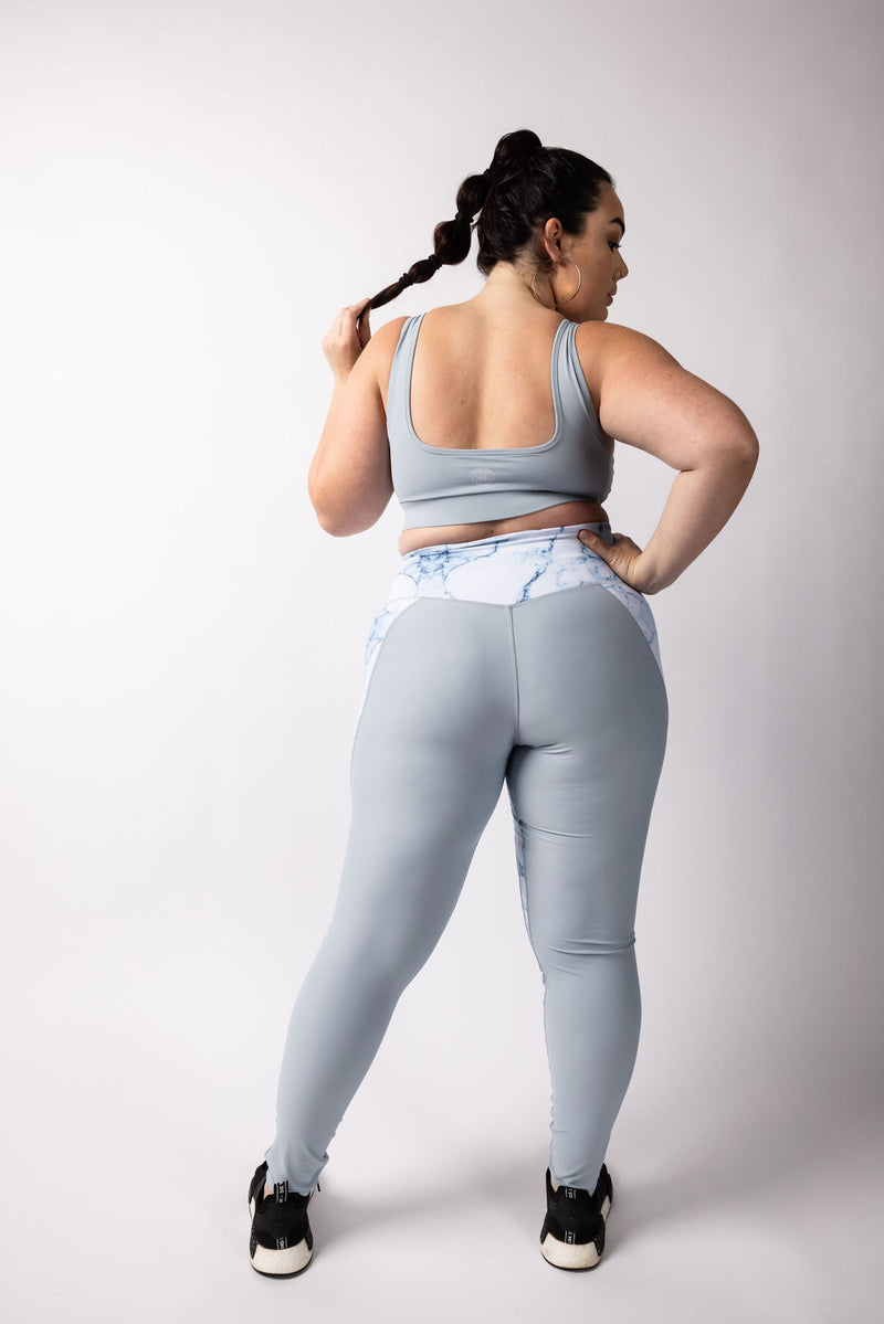 Slate Blue Padded Sports Bra