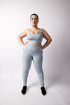 Slate Blue Printed Leggings