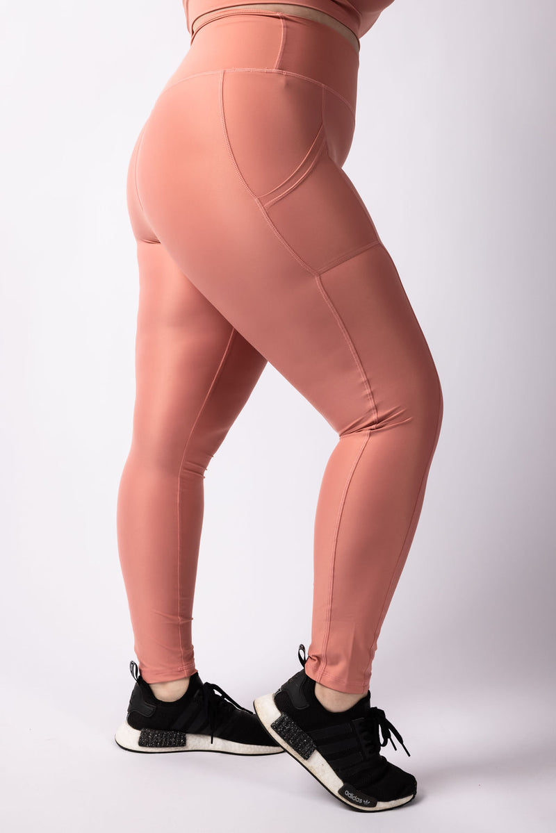 Pink High waist Full Length Leggings