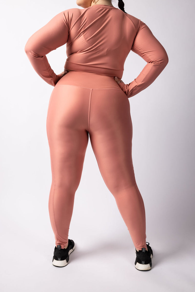 Pink High waist Full Length Leggings