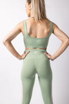 Fern Green Padded Sports Bra