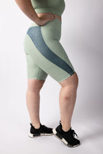 Fern Green Printed Bike Shorts