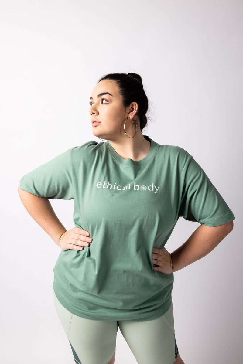 Sage Green Organic Oversize T-shirt