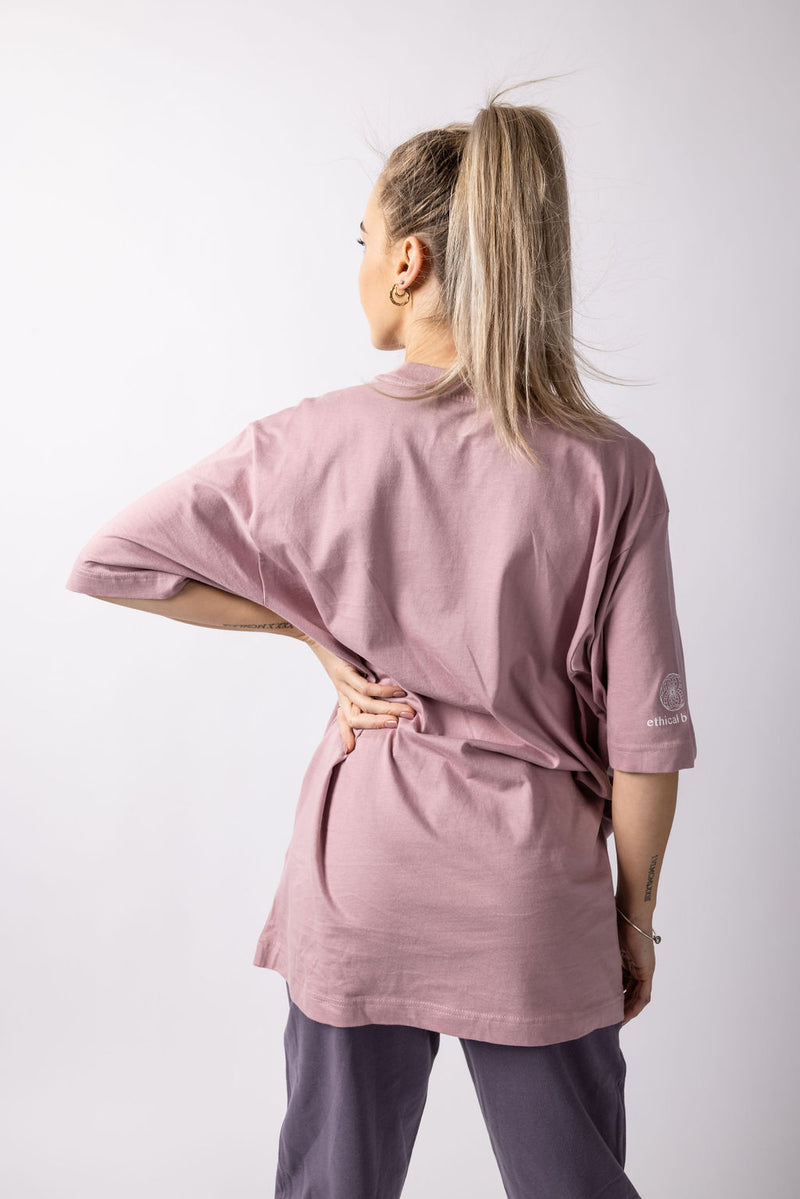 Rose Purple Organic Oversize T-shirt