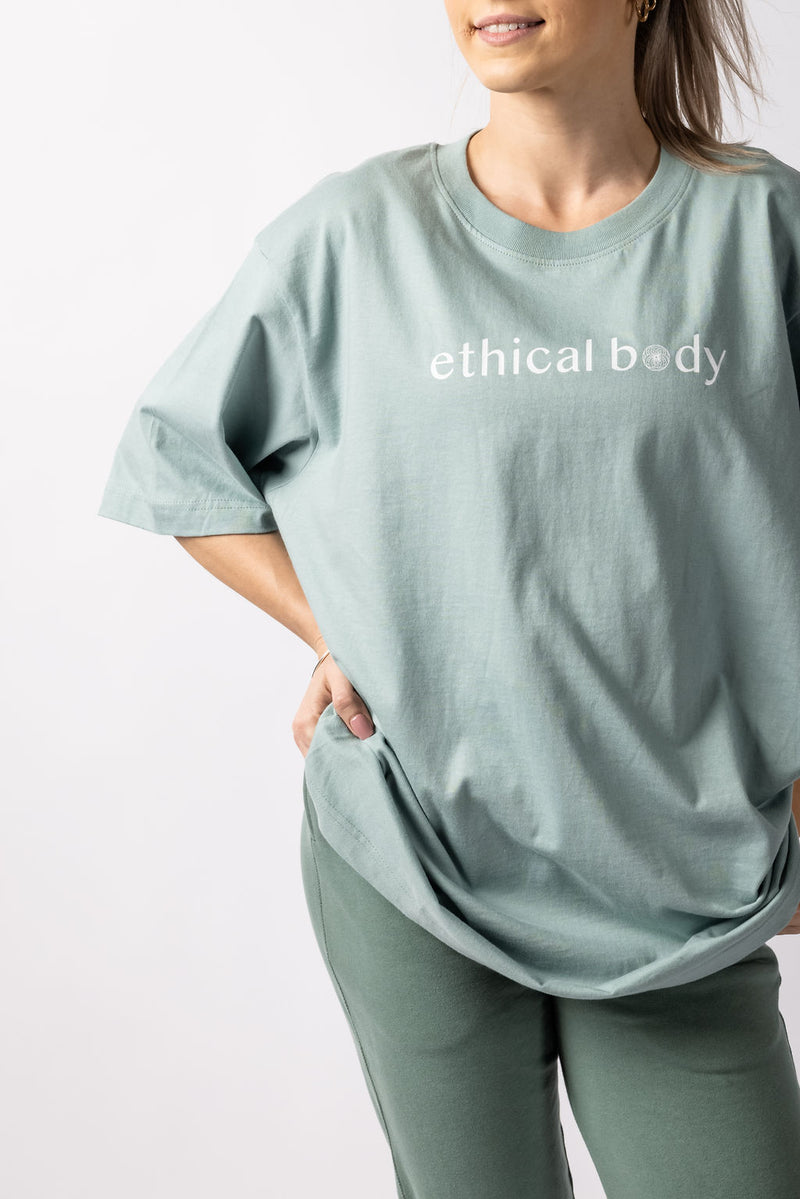 Slate Blue Organic Oversize T-shirt